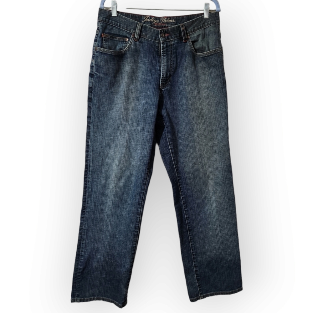 Indigo Palms Original Fit Light Wash Jeans Men's 33x32 Confortable Denim Rugged